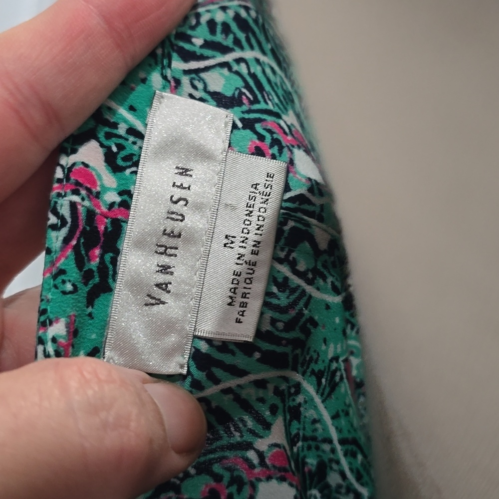 Van Heusen Multicolor Patterned Button Down Blous… - image 2